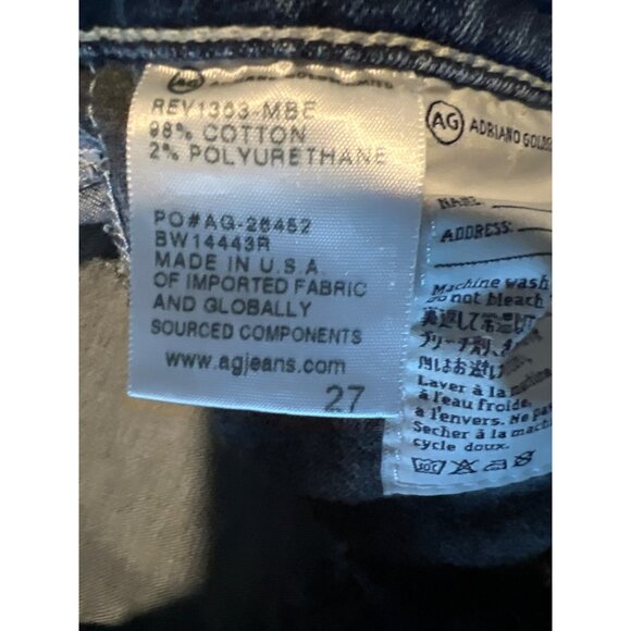AG The Stilt Cigarette Roll Up Skinny Ankle Jeans Size 27 Light wash - Picture 5 of 9